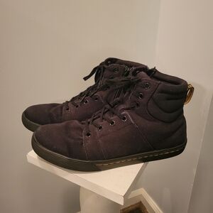 Womens Dr. MartensRozarys Canvas Black Combat Boots